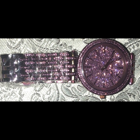 Michael kors purple crystal watch